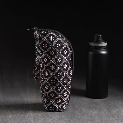  Black Handmade Cotton 1L Water Bottle Cover