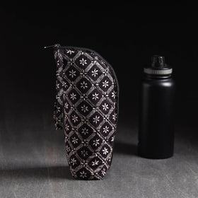  Black Handmade Cotton 1L Water Bottle Cover