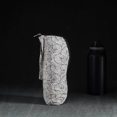 Black Handmade Cotton 1L Water Bottle Cover