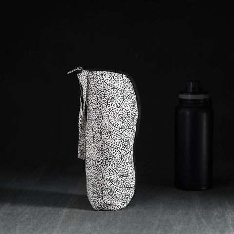 Black Handmade Cotton 1L Water Bottle Cover