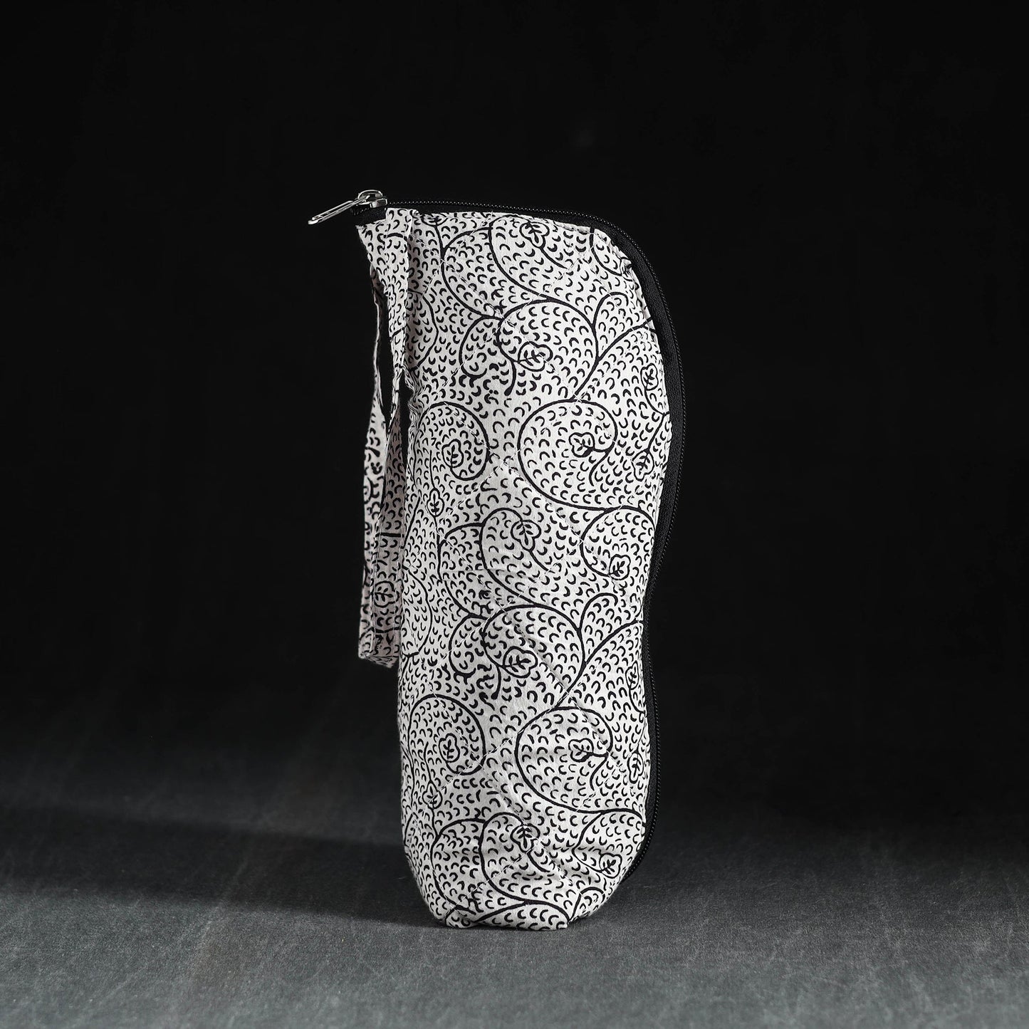 Black Handmade Cotton 1L Water Bottle Cover