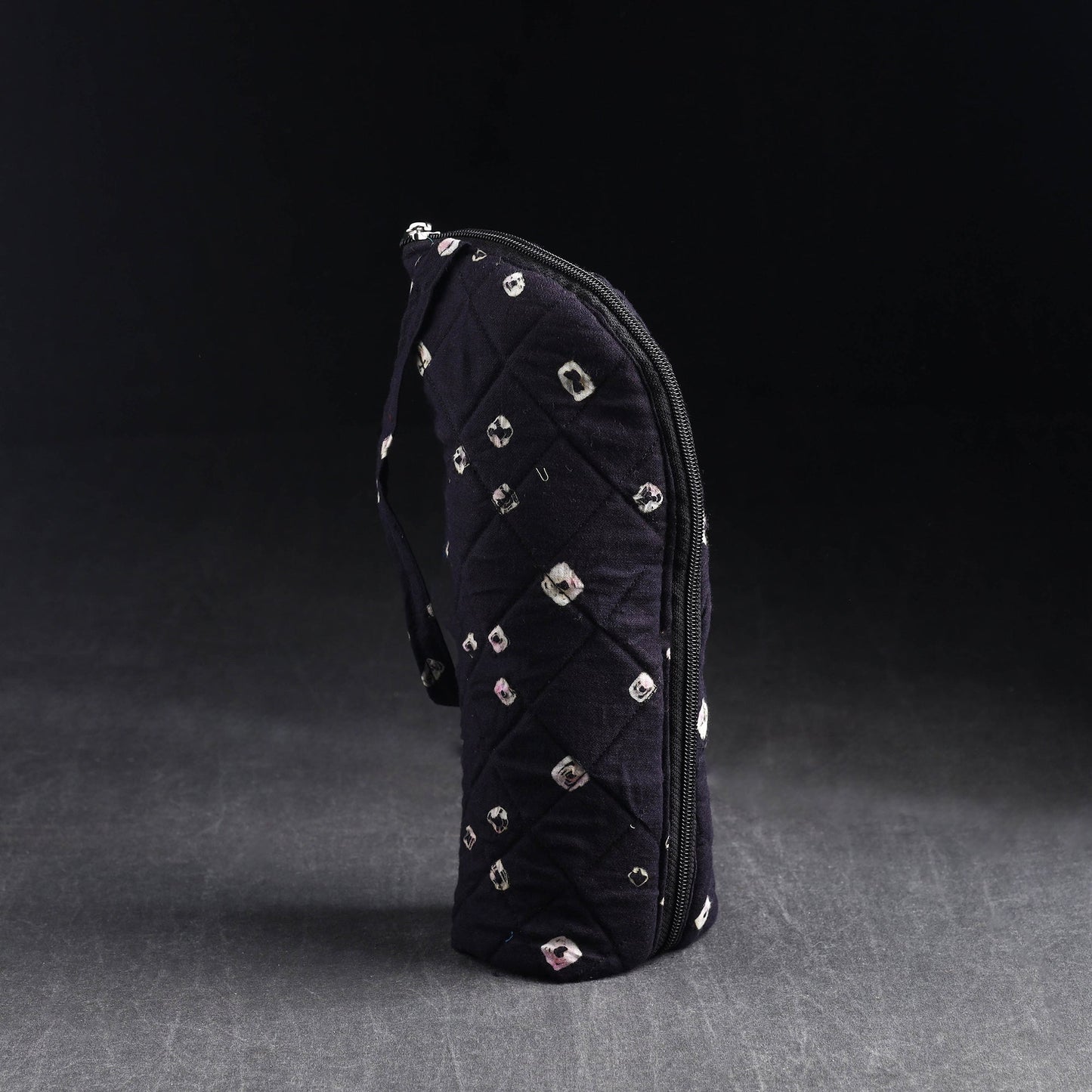 Black Handmade Cotton 1L Water Bottle Cover