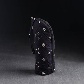 Black Handmade Cotton 1L Water Bottle Cover