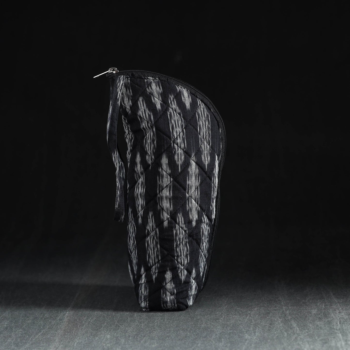 Black Handmade Cotton 1L Water Bottle Cover