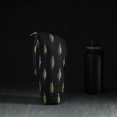 Black Handmade Cotton 1L Water Bottle Cover