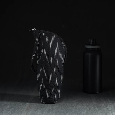 Black Handmade Cotton 1L Water Bottle Cover