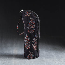 Black Handmade Cotton 1L Water Bottle Cover