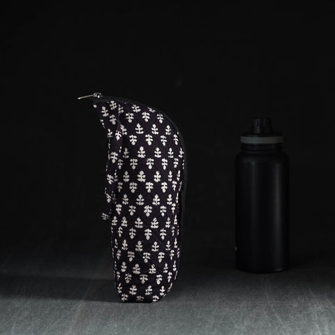 Black Handmade Cotton 1L Water Bottle Cover