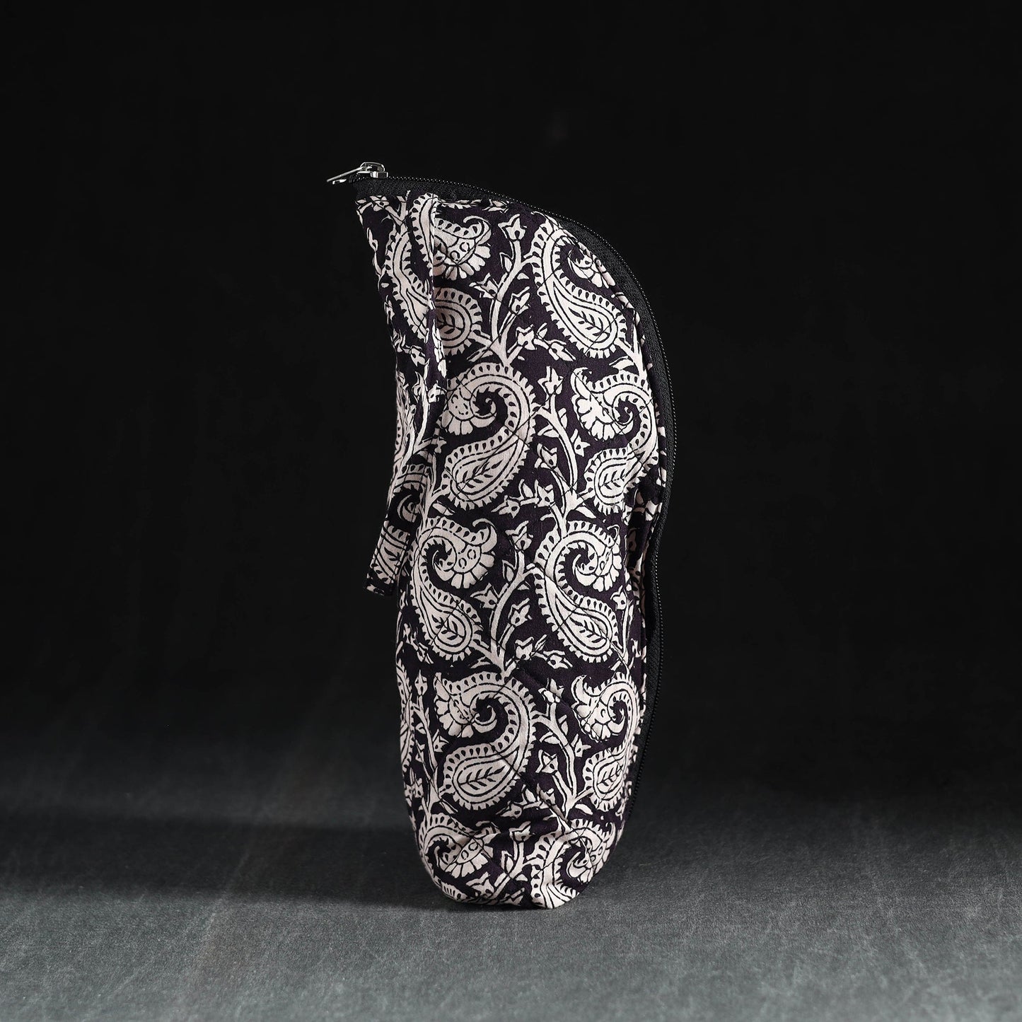 Black Handmade Cotton 1L Water Bottle Cover
