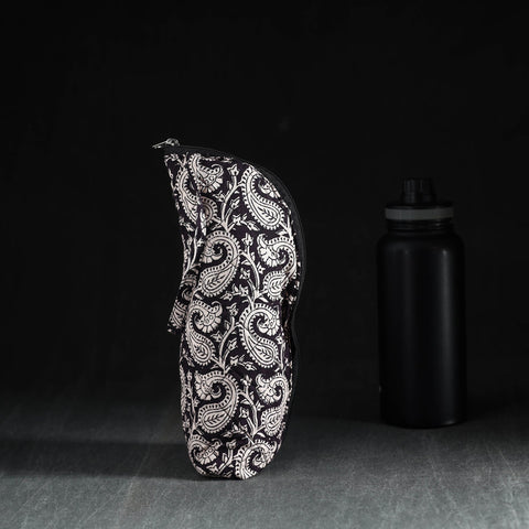 Black Handmade Cotton 1L Water Bottle Cover