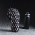 Black Handmade Cotton 1L Water Bottle Cover