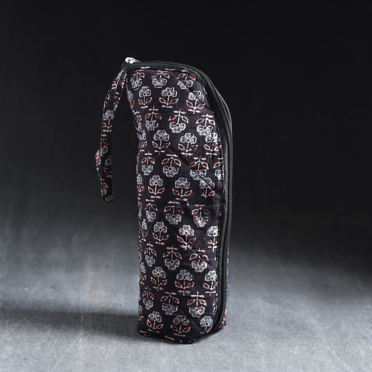 Black Handmade Cotton 1L Water Bottle Cover