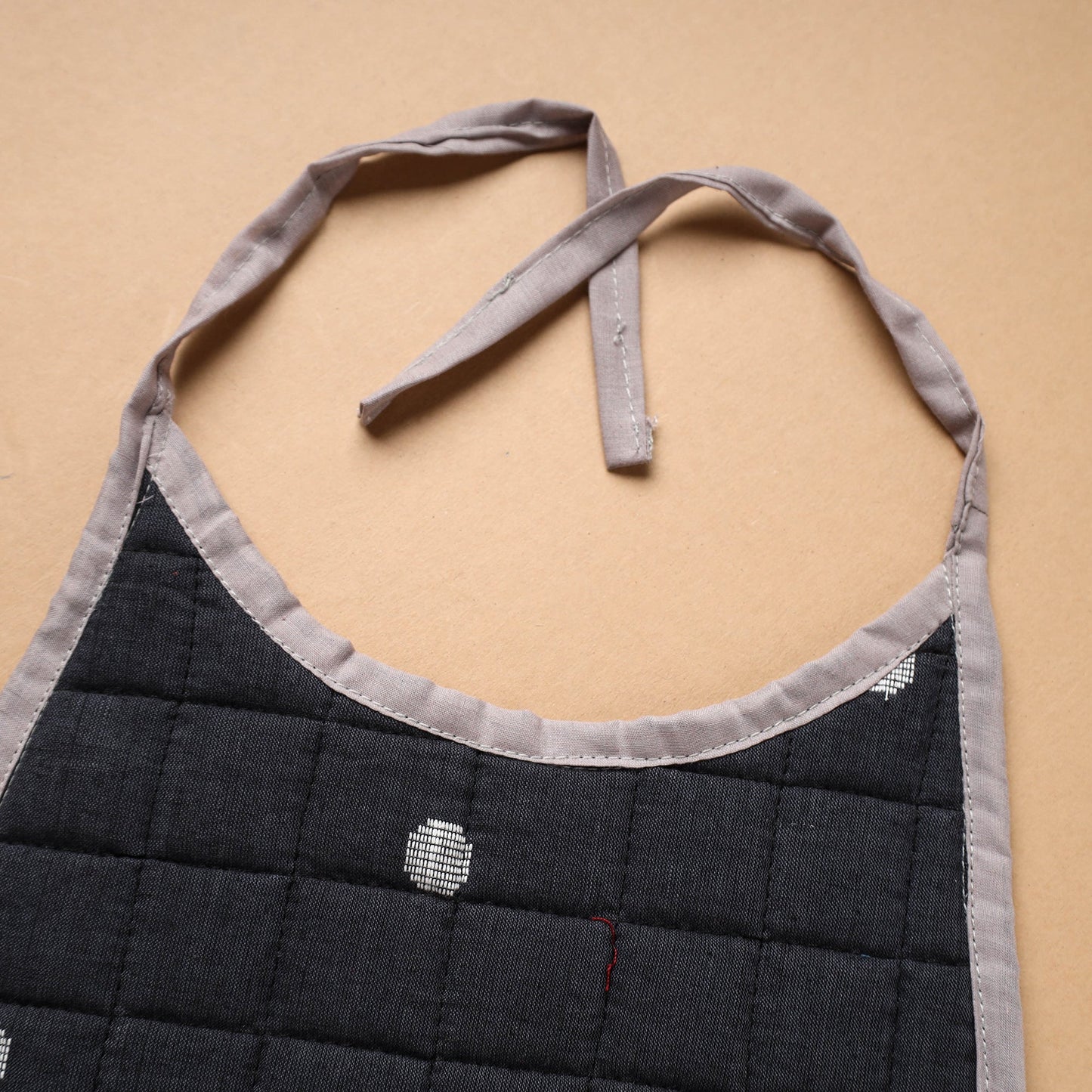 Black Handmade Cotton Baby Bib