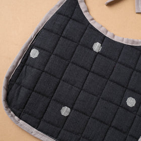 Black Handmade Cotton Baby Bib
