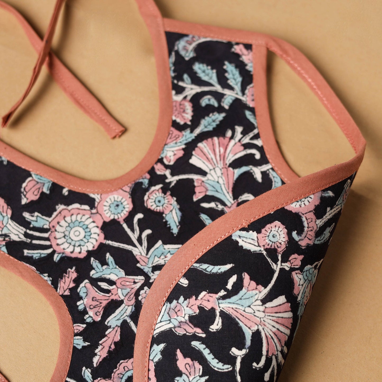 Black Handmade Cotton Baby Bib