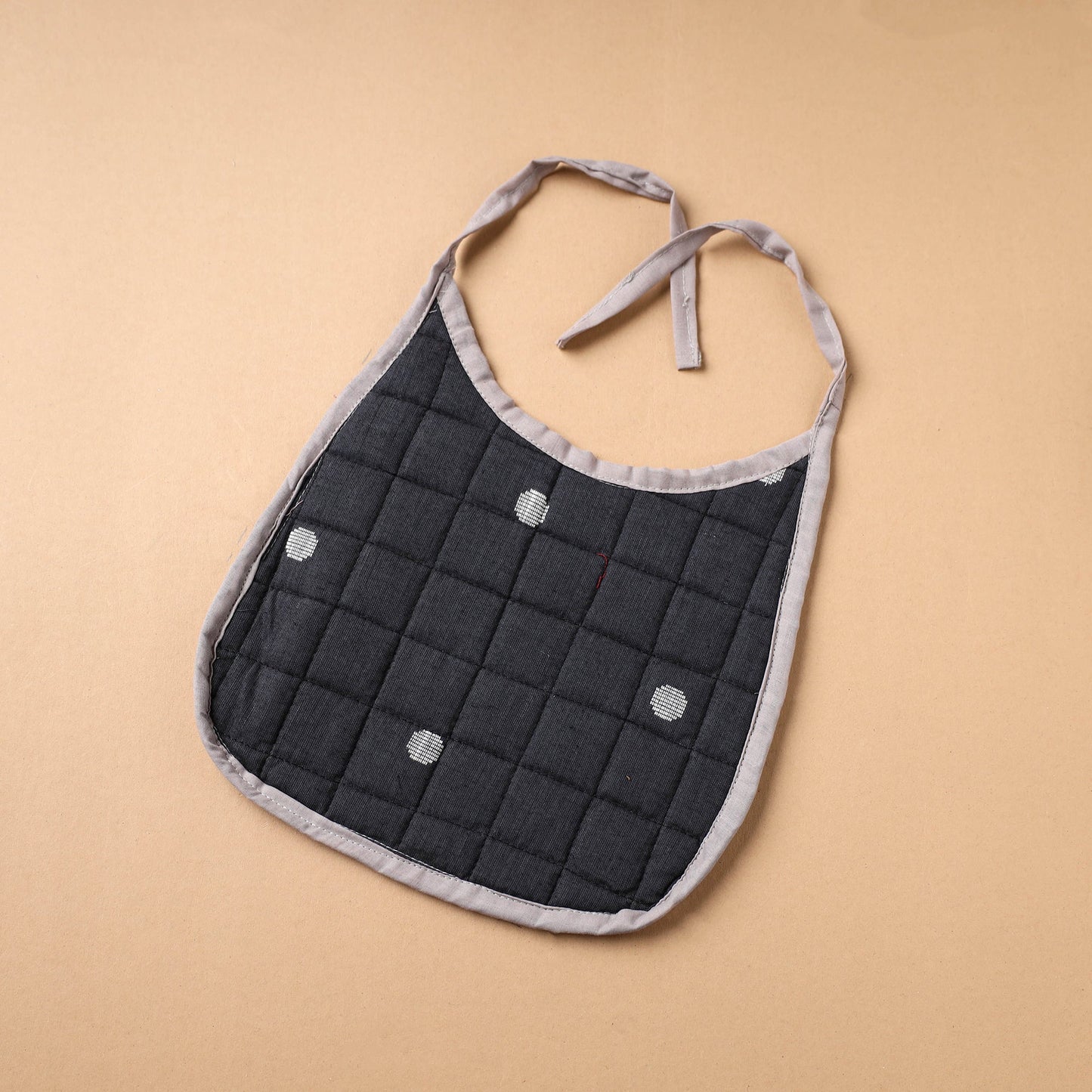 Black Handmade Cotton Baby Bib