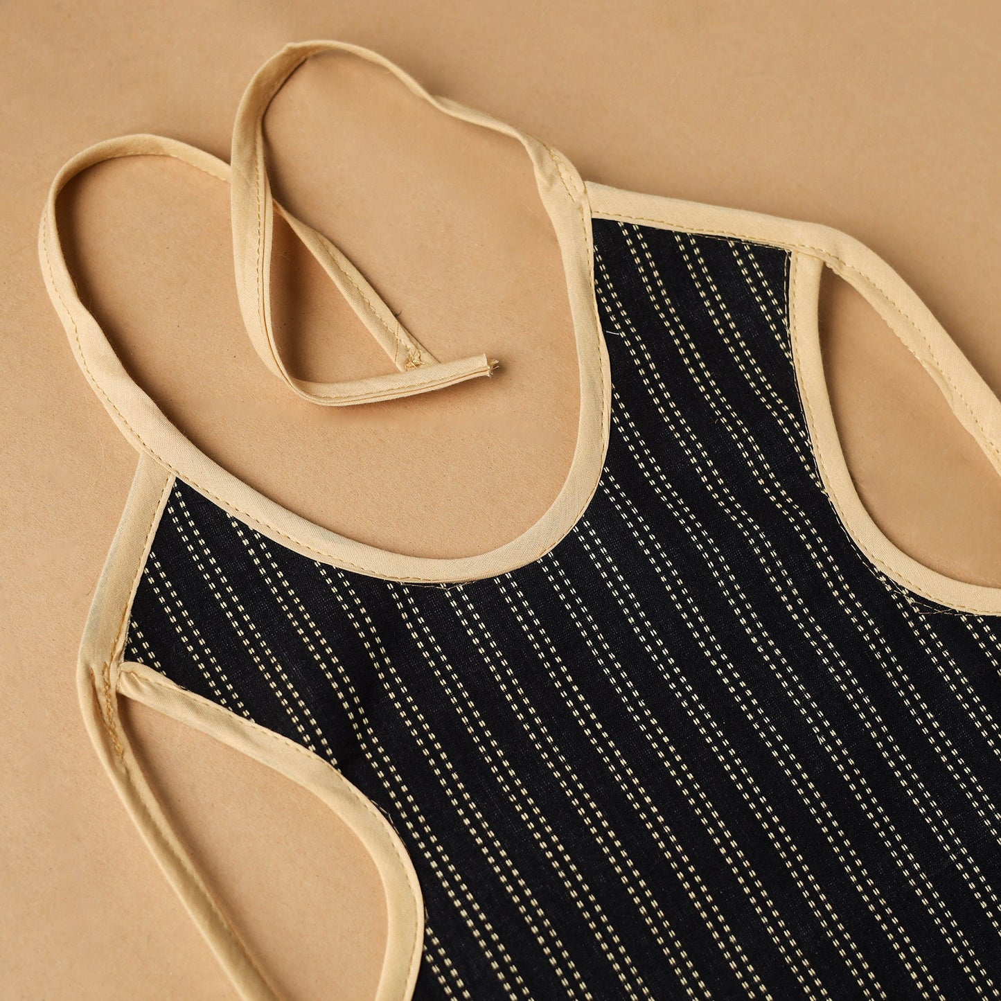 Black Handmade Cotton Baby Bib