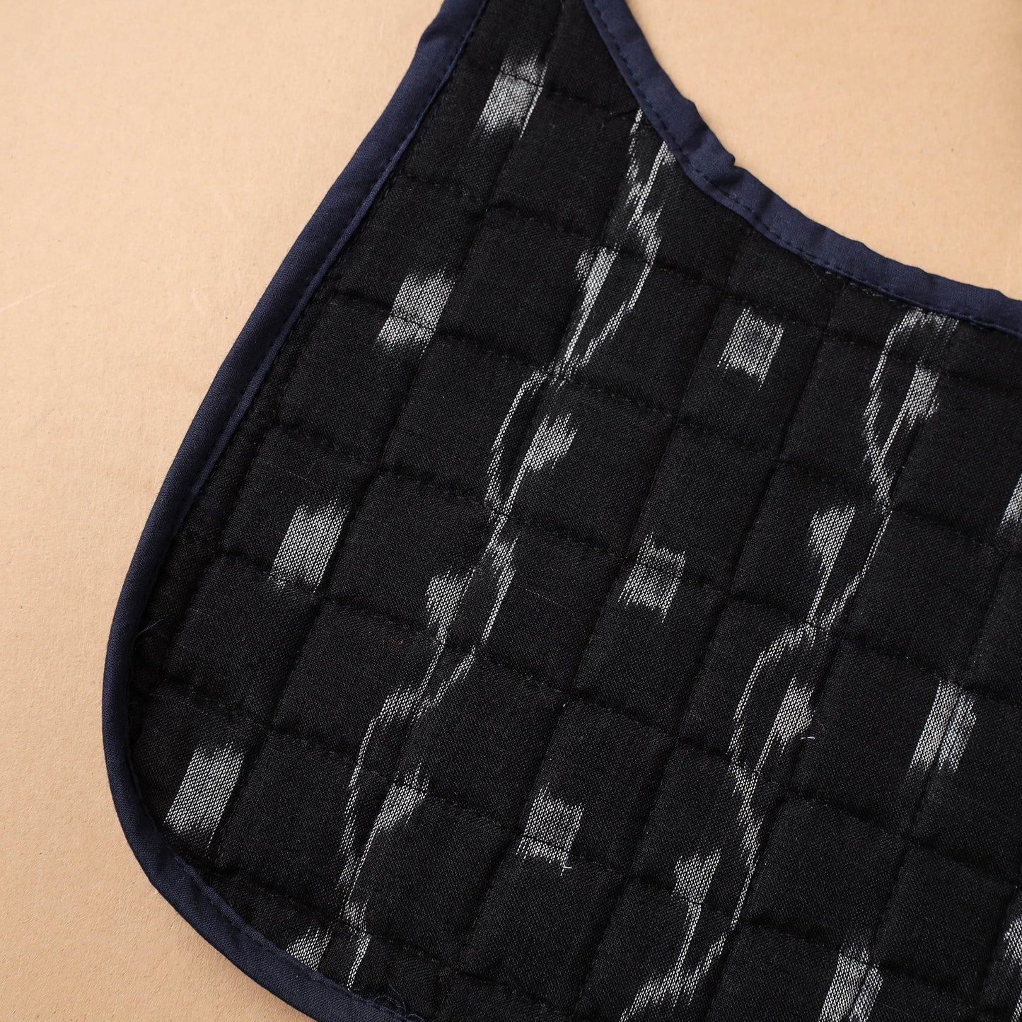 Black Handmade Cotton Baby Bib