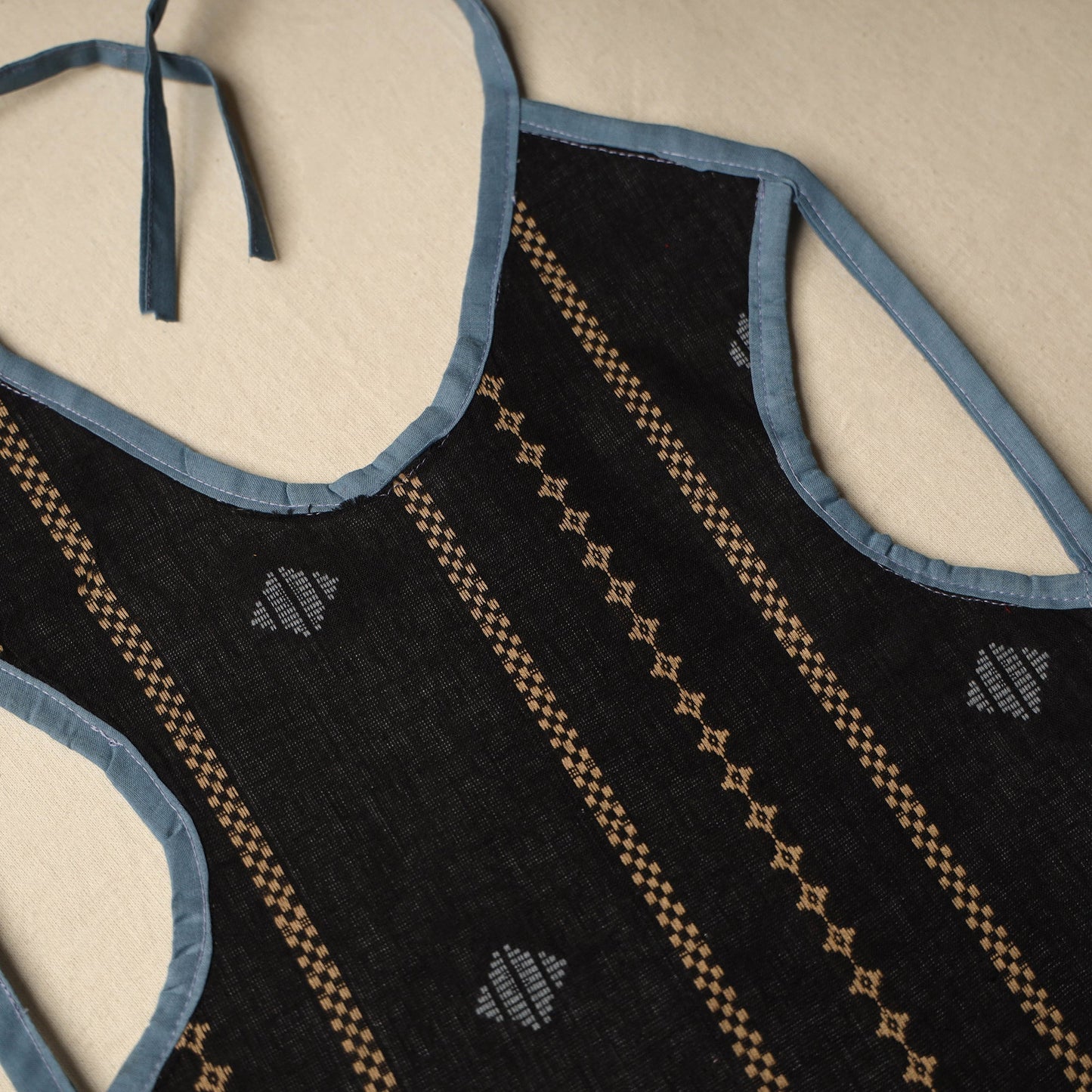 Black Handmade Cotton Baby Bib