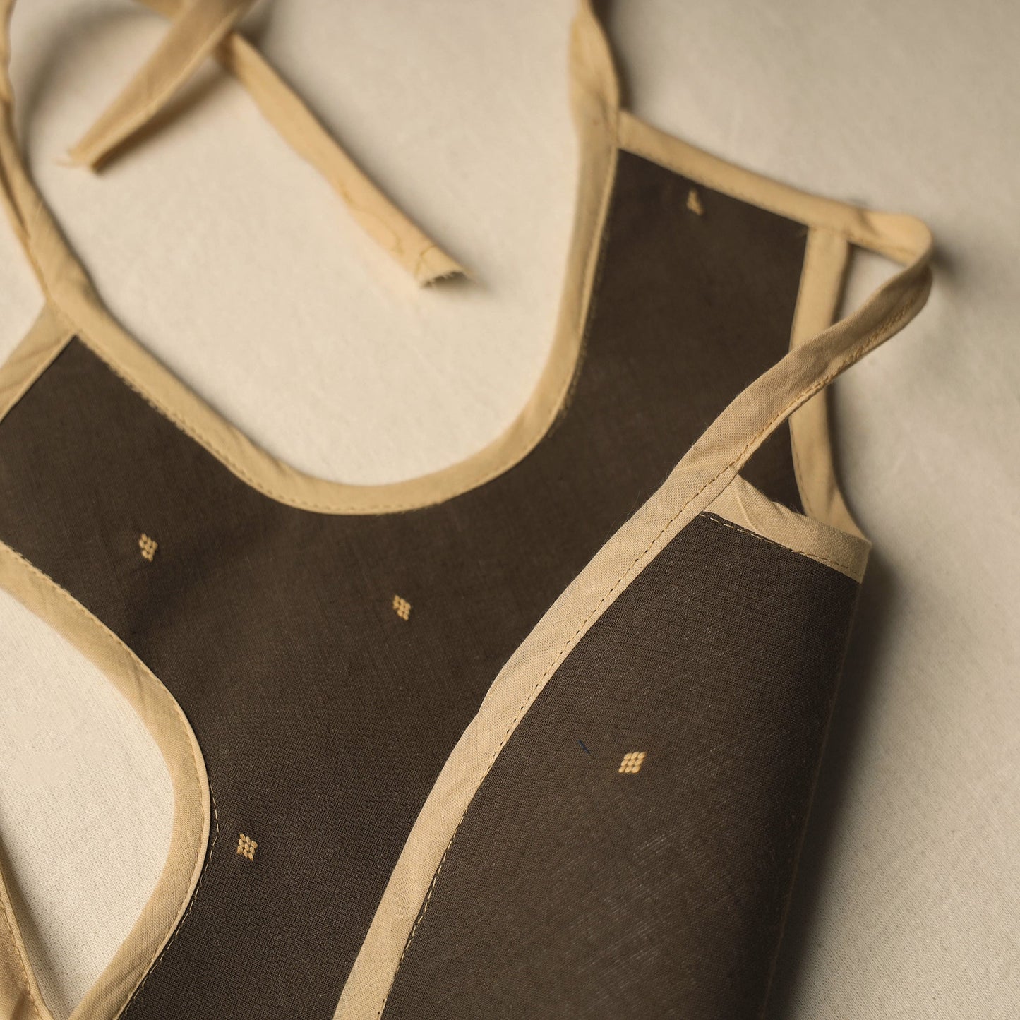 Black Handmade Cotton Baby Bib