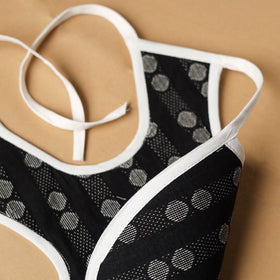 Black Handmade Cotton Baby Bib