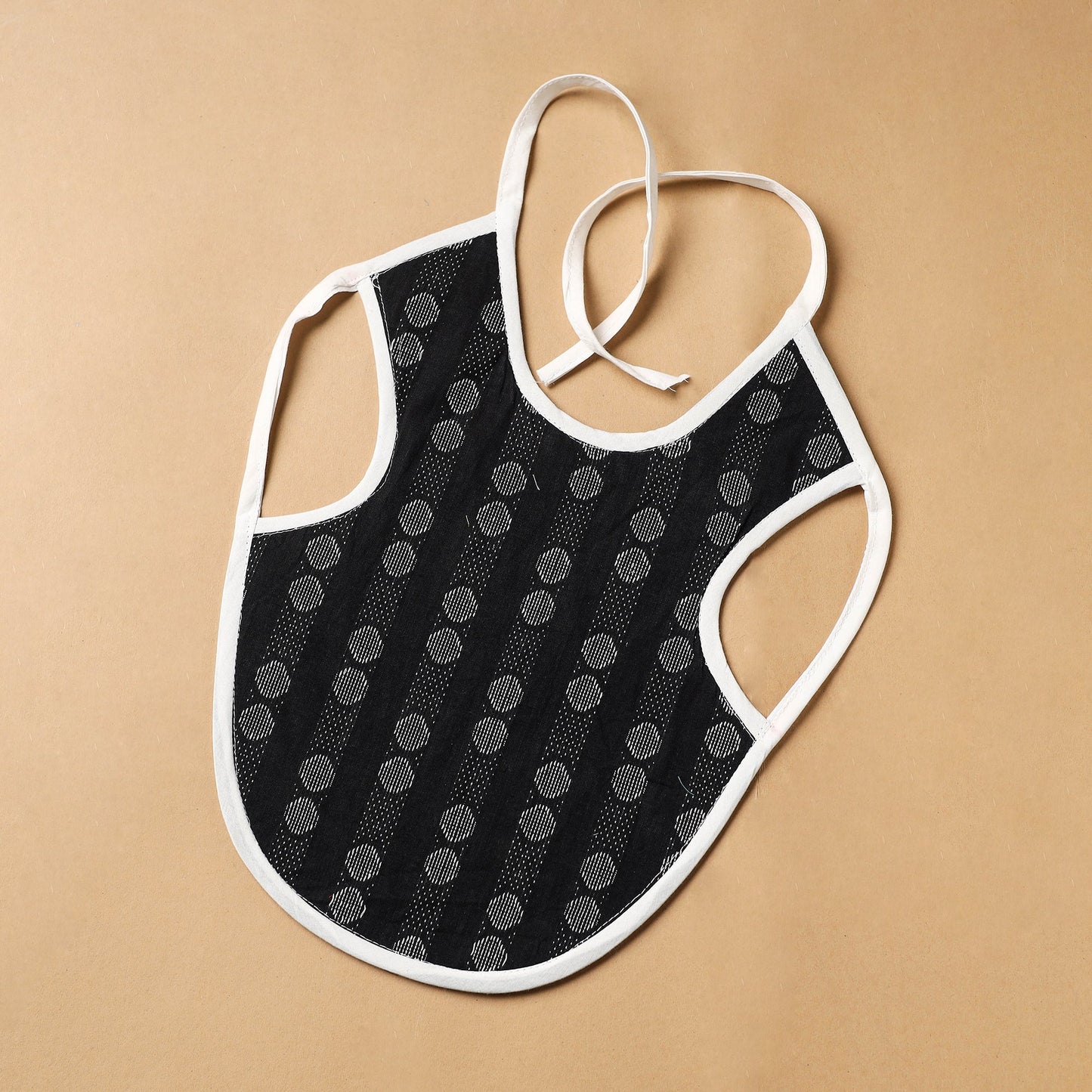 Black Handmade Cotton Baby Bib