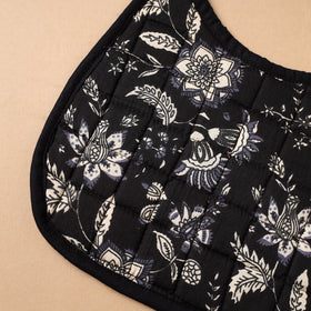 Black Handmade Cotton Baby Bib