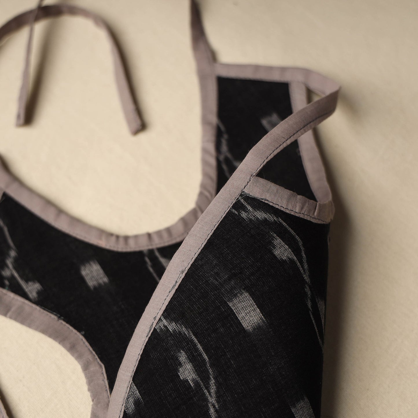 Black Handmade Cotton Baby Bib