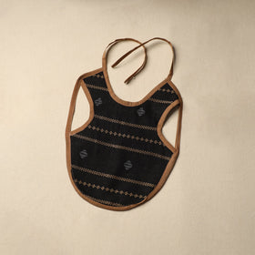 Black Handmade Cotton Baby Bib