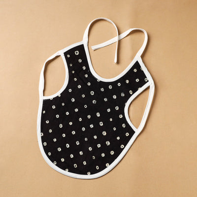 Black Handmade Cotton Baby Bib