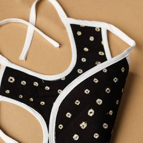 Black Handmade Cotton Baby Bib