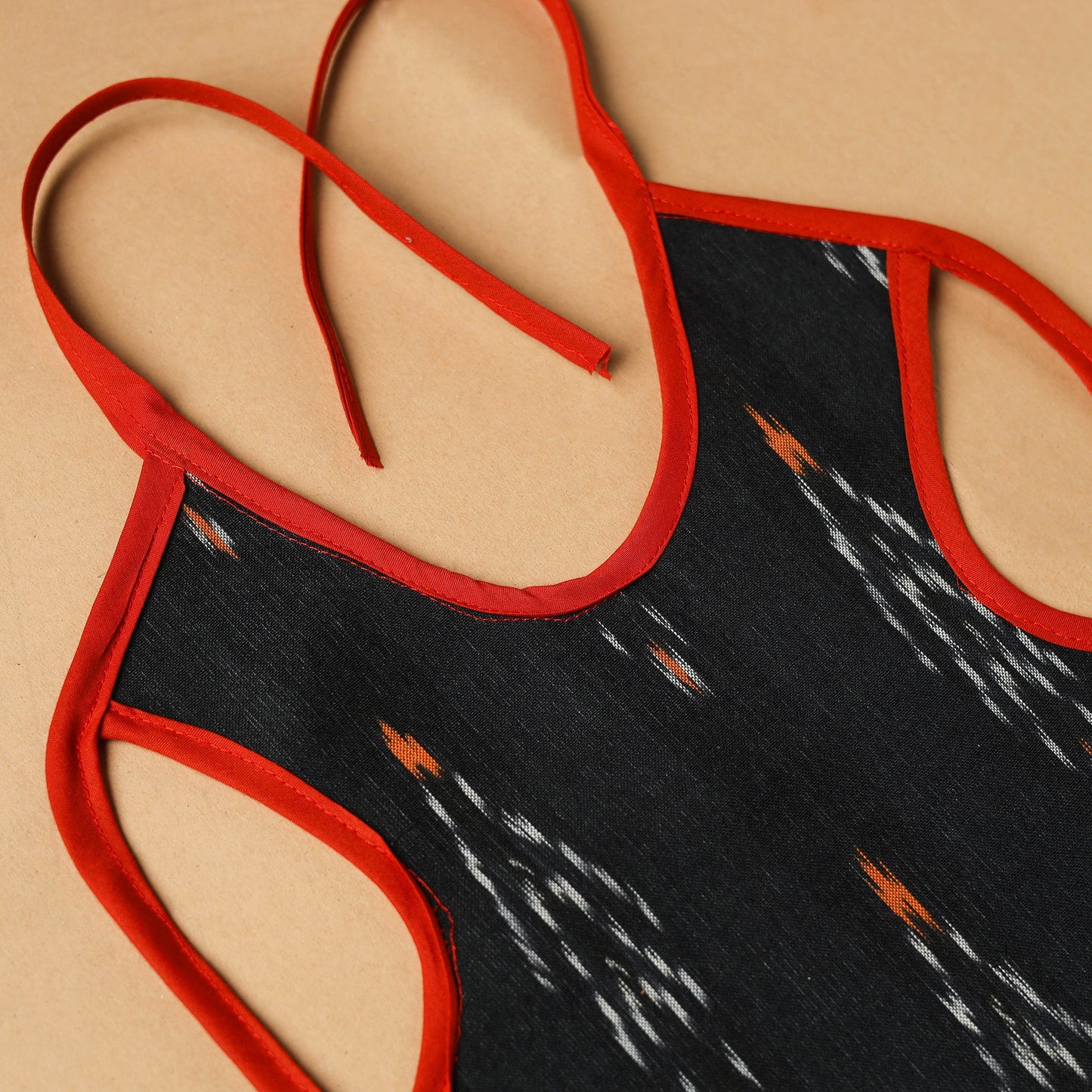 Black Handmade Cotton Baby Bib