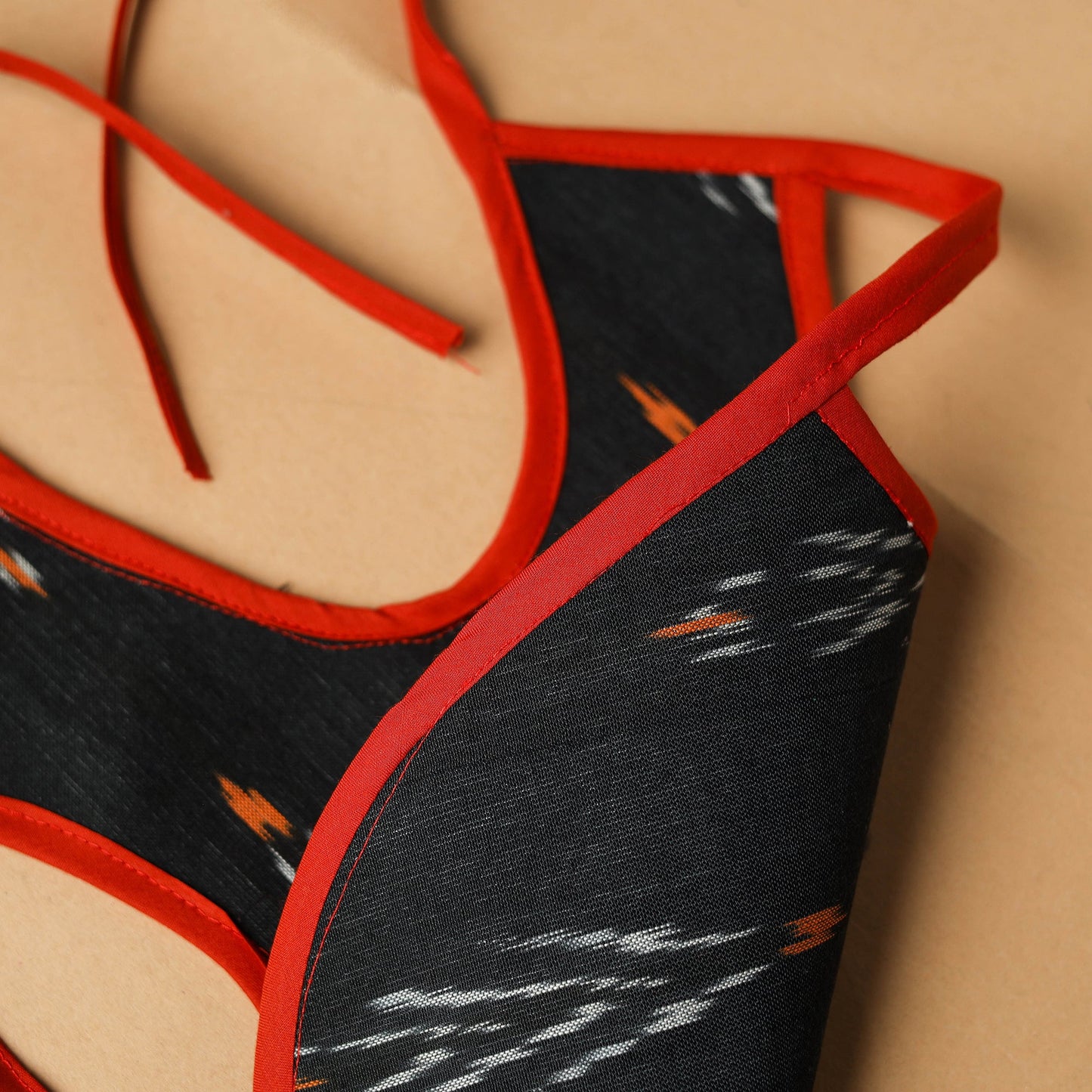 Black Handmade Cotton Baby Bib