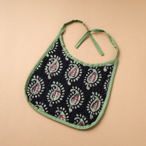 Black Handmade Cotton Baby Bib