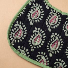 Black Handmade Cotton Baby Bib