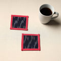Black Handmade Cotton Coasters (Set of 2)