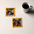 Black Handmade Cotton Coasters (Set of 2)