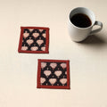 Black Handmade Cotton Coasters (Set of 2)