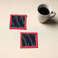 Black Handmade Cotton Coasters (Set of 2)