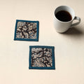 Black Handmade Cotton Coasters (Set of 2)
