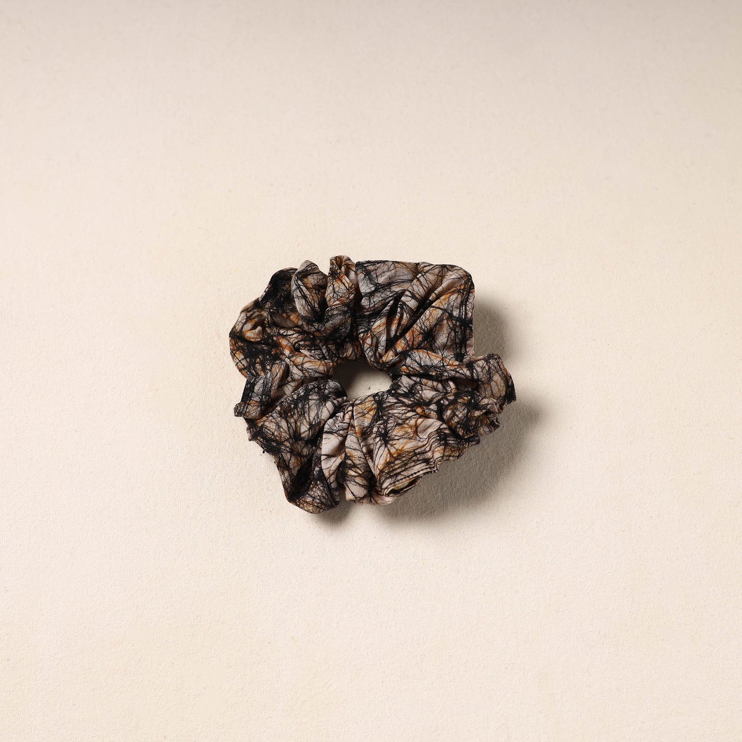 Black Handmade Cotton Elastic Rubber Band/Scrunchie