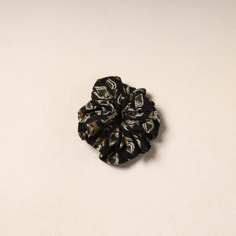 Black Handmade Cotton Elastic Rubber Band/Scrunchie