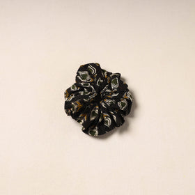 Black Handmade Cotton Elastic Rubber Band/Scrunchie