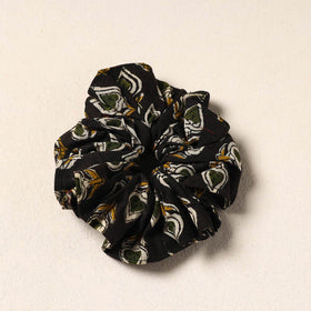 Black Handmade Cotton Elastic Rubber Band/Scrunchie