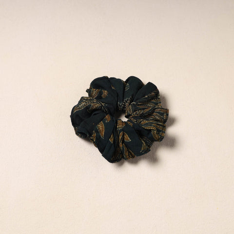 Black Handmade Cotton Elastic Rubber Band/Scrunchie