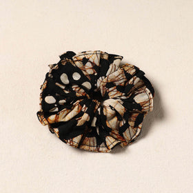black Handmade Cotton Elastic Rubber Band/Scrunchie