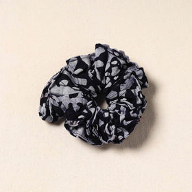 Black Handmade Cotton Elastic Rubber Band/Scrunchie