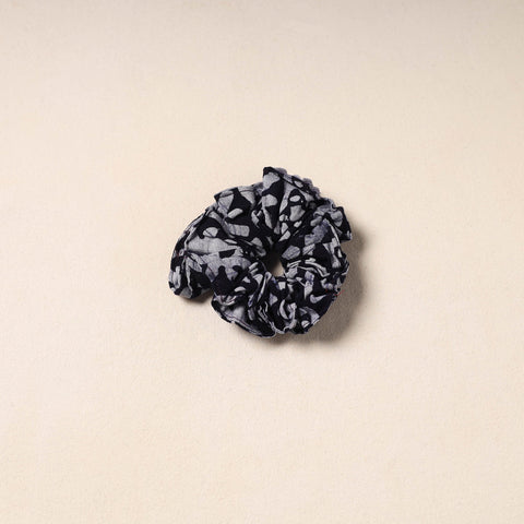 Black Handmade Cotton Elastic Rubber Band/Scrunchie