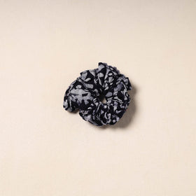 Black Handmade Cotton Elastic Rubber Band/Scrunchie