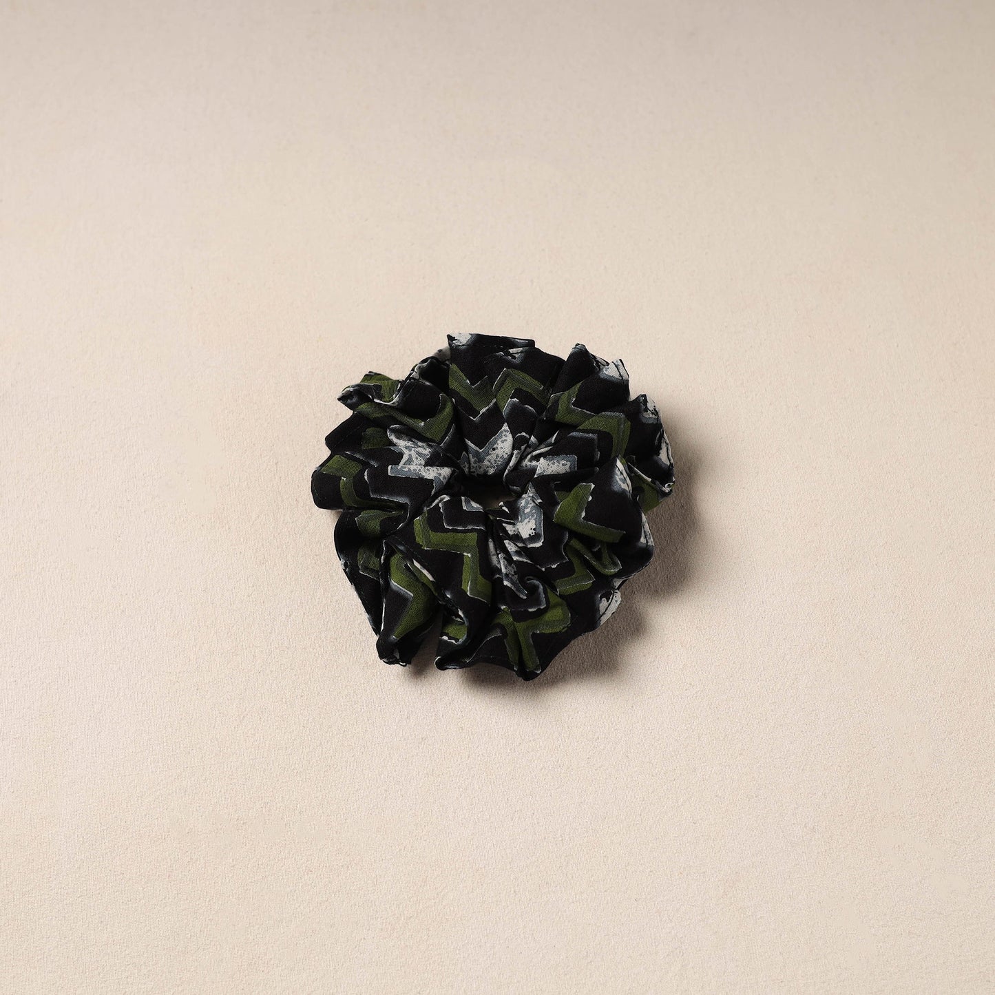 Black Handmade Cotton Elastic Rubber Band/Scrunchie